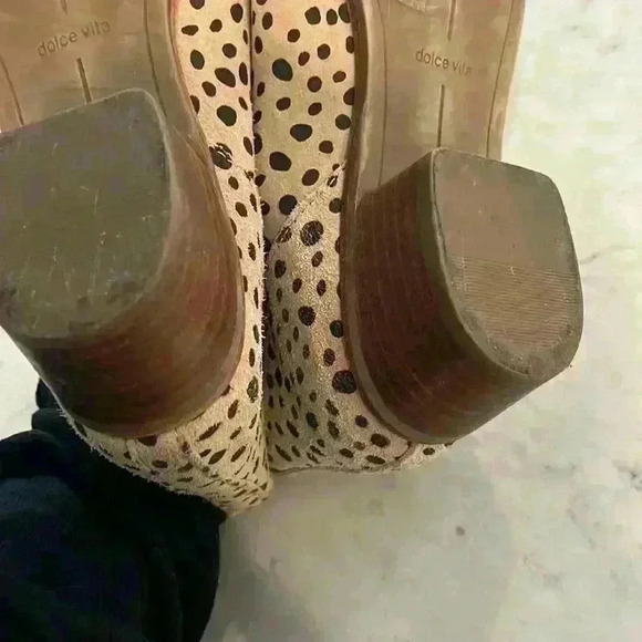 Dolce Vita Leopard Print Kaidie Booties Size 8 - Picture 7 of 7